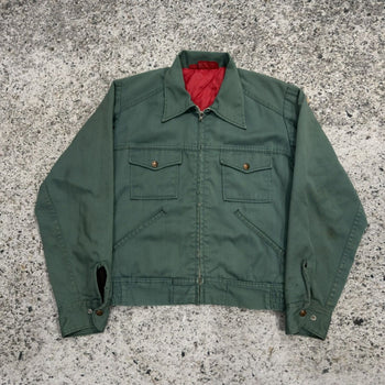 1980s Faded Thrashed Dickies Zip Up Work Jacket