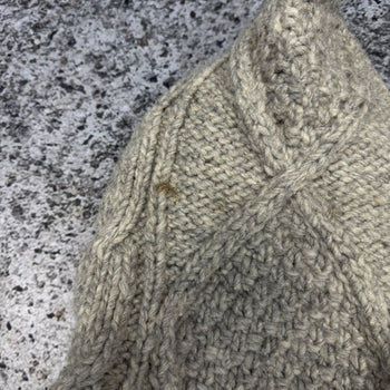 Sudadera con capucha y cremallera de punto trenzado de lana de los años 90