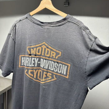 1990s Harley Davidson Thrashed Faded Distressed Tee