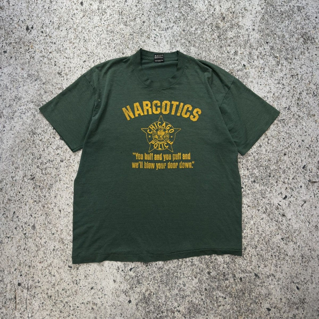 1990s Faded Chicago Narcotics Drug Unit Tee