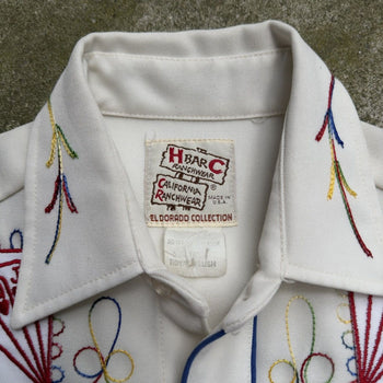 1970s H BAR C ROYAL FLUSH PEARL SNAP WESTERN SHIRT