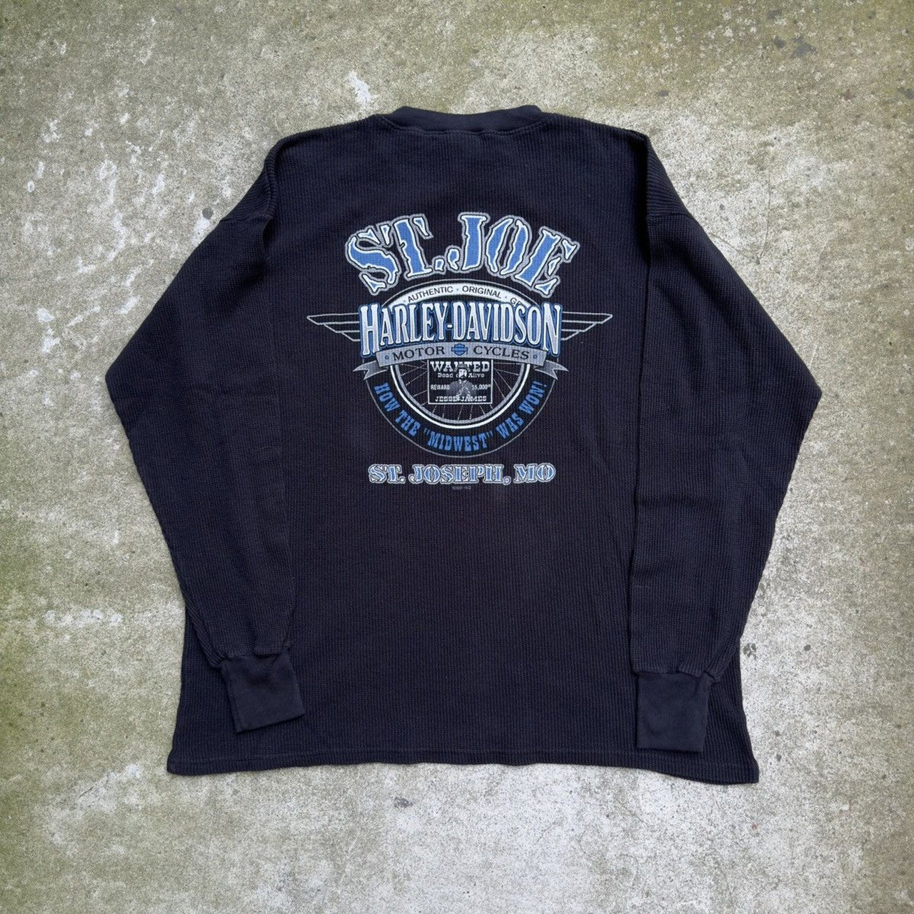 2000s HARLEY DAVIDSON FLAME LOGO THERMAL LONGSLEEVE