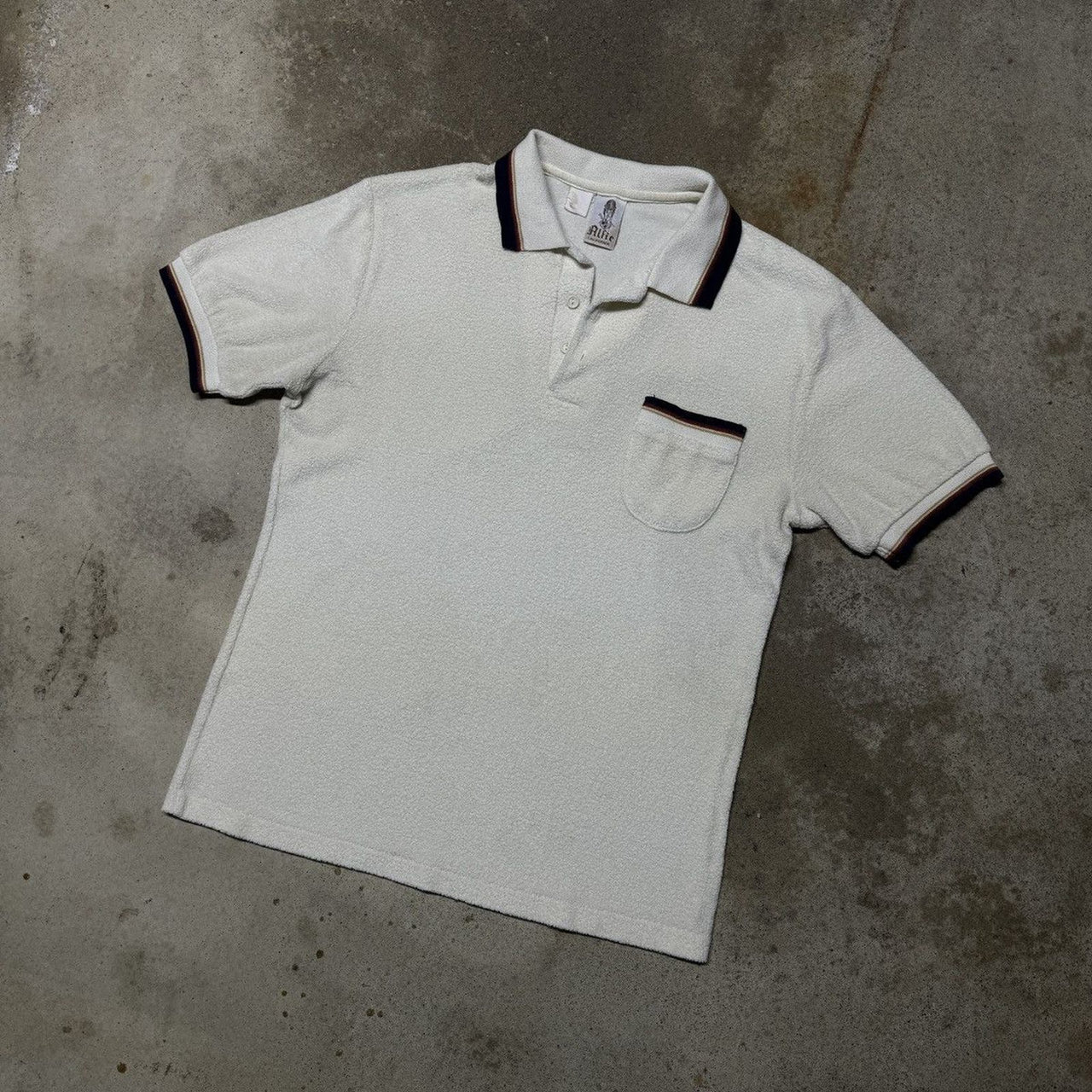 1970s ALFIE CALIFORNIA TERRY CLOTH POLO SHIRT