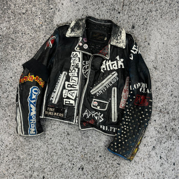 1980s STUDDED PUNK LEATHER JACKET