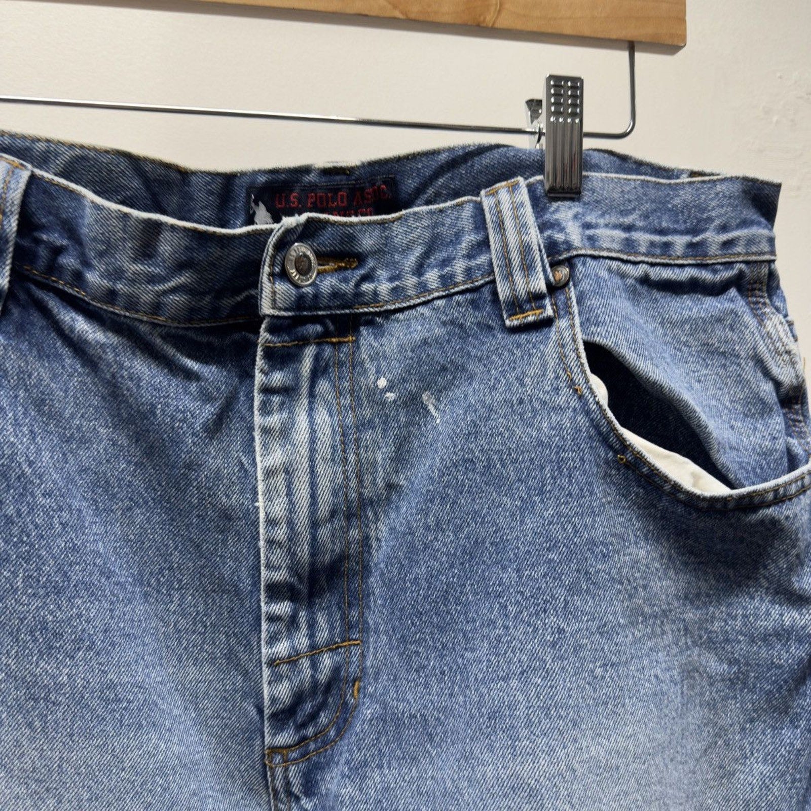 2000s USPA Faded Denim Shorts