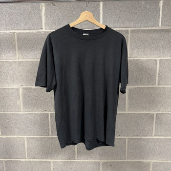 1990s Faded Distressed Paper Thin Black Tee