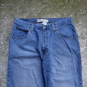 2000s Y2K BAGGY BULLHEAD DENIM WIDE LEG SKATER JEANS