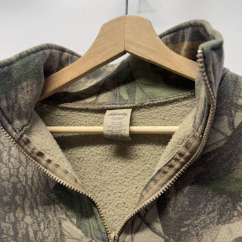 Vintage 1990s Realtree Boxy Quarter Zip Camo Fleece Sweatshirt