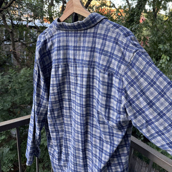 1990s Faded Plaid Flannel Shirt