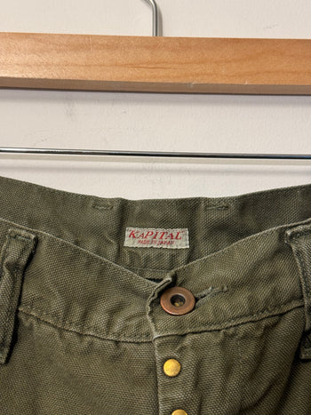 KAPITAL RINGOMAN OLIVE CARGO PANTS
