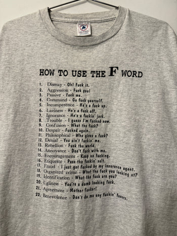 2000s HOW TO USE THE F WORD TEE