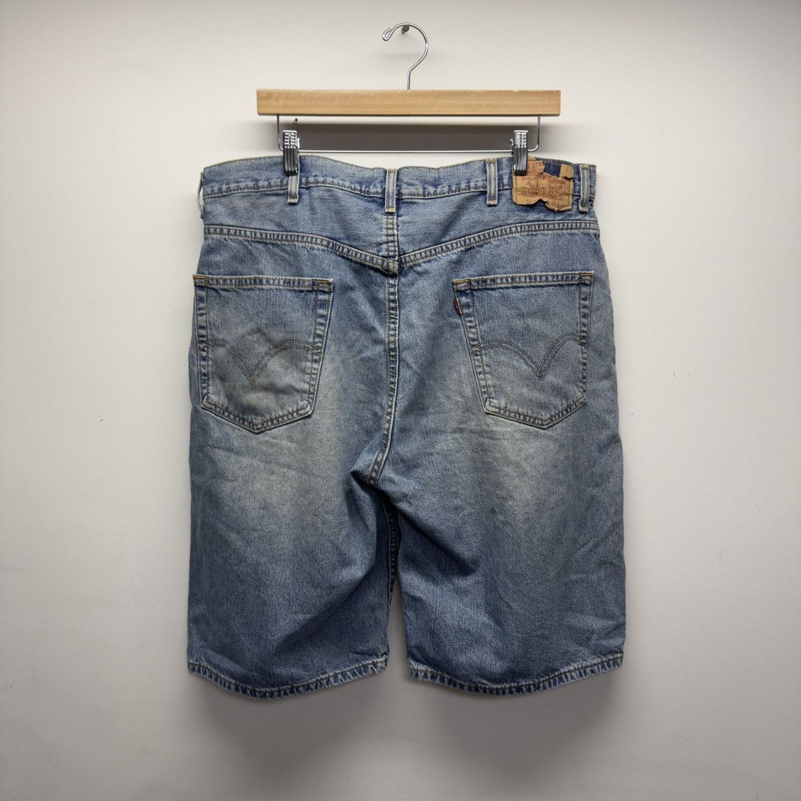 Vintage 2000s Levi's 569 Faded Distressed Baggy Denim Shorts