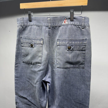 1990s Y2K Faded Thrashed Denim Cargo Jeans