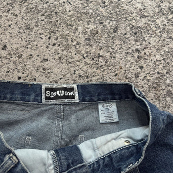 Shorts vaqueros skater holgados de pierna ancha de Sagwear de los años 90