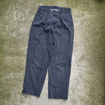 NOAH DOUBLE PLEATED HERRINGBONE PANTS