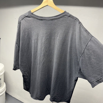 1990s Thrashed Faded Distressed Blank Black Tee