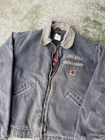 1990s CARHARTT THRASHED BLANKET LINED DETROIT JACKET