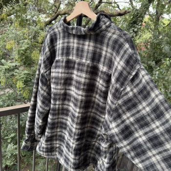 2000s Faded Thermal Plaid Flannel Jacket