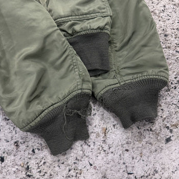 1980s Faded Thrashed Alpha Industries CWU 45-P Flight Bomber Jacket