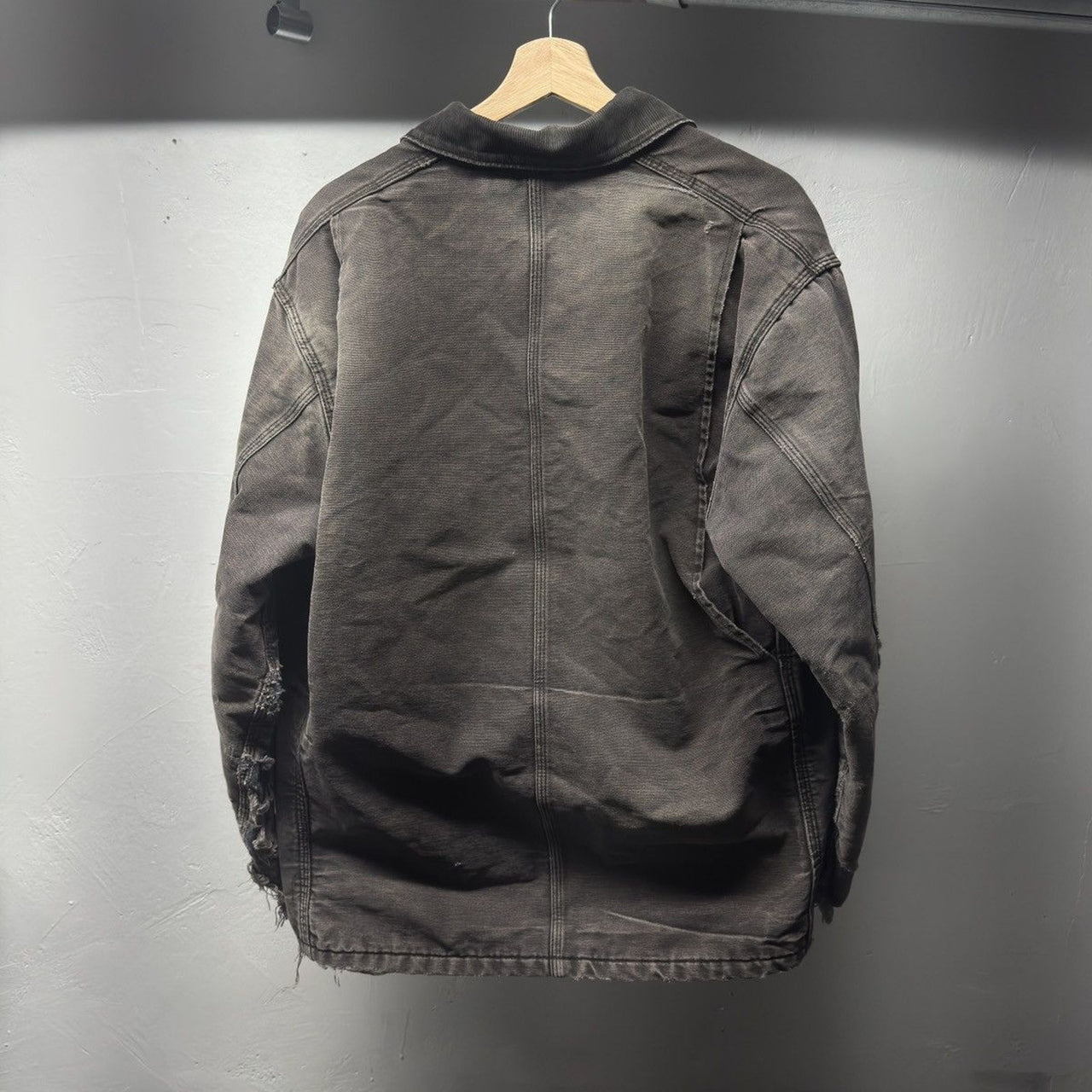 1990s Carhartt Faded Thrashed Distressed Chore Coat Jacket