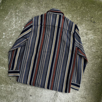 WAX LONDON VERTICAL STRIPE WHITING OVERSHIRT
