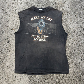 1990s Harley Davidson Faded Gun Tank