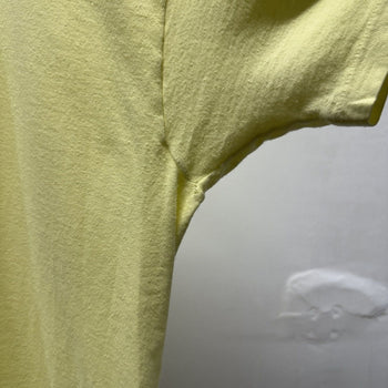 Vintage 1990s Made in USA Pale Yellow Blank Tee