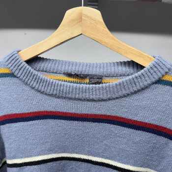 1990s Striped Knit Sweater ERD ERL Grunge Skater Chrome