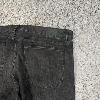 RRL SLIM JAPANESE SELVEDGE BLACK DENIM JEANS