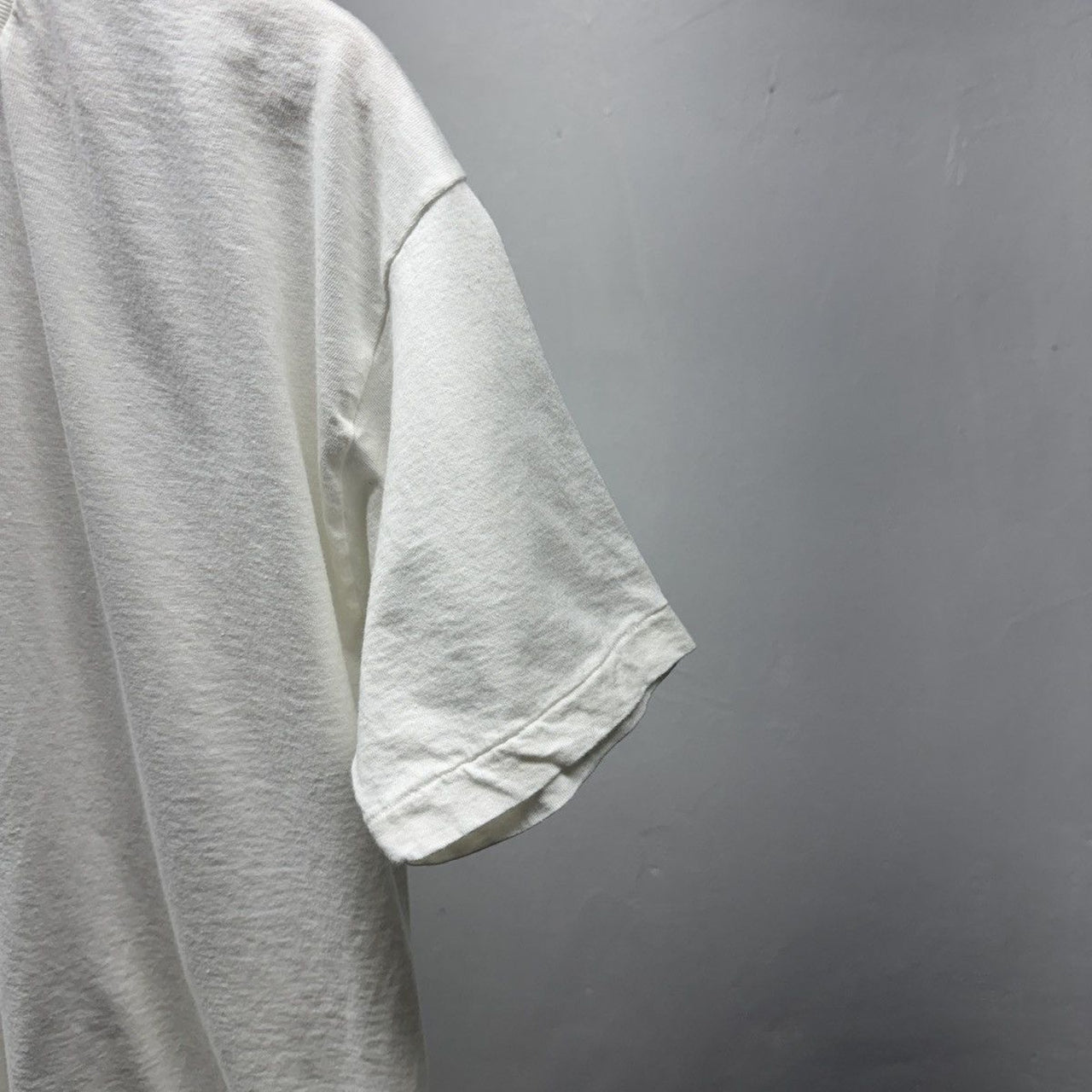 1990s Faded Blank White Single Stitch Tee