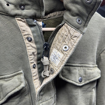 2000s Polo Ralph Lauren Military Patch Hooded Sweatshirt