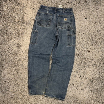 2000S THRASHED FADED CARHARTT DENIM WORKWEAR JEANS