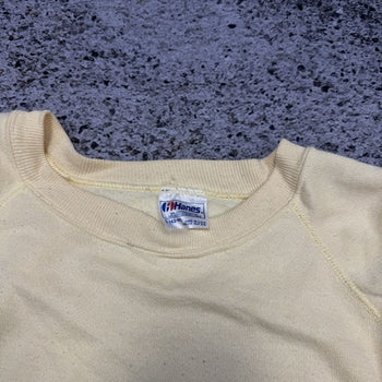 1980s Hanes Yellow Raglan Sweatshirt