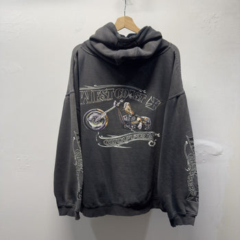 Vintage 1990s 2000s West Coast Choppers Faded Distressed Hoodie