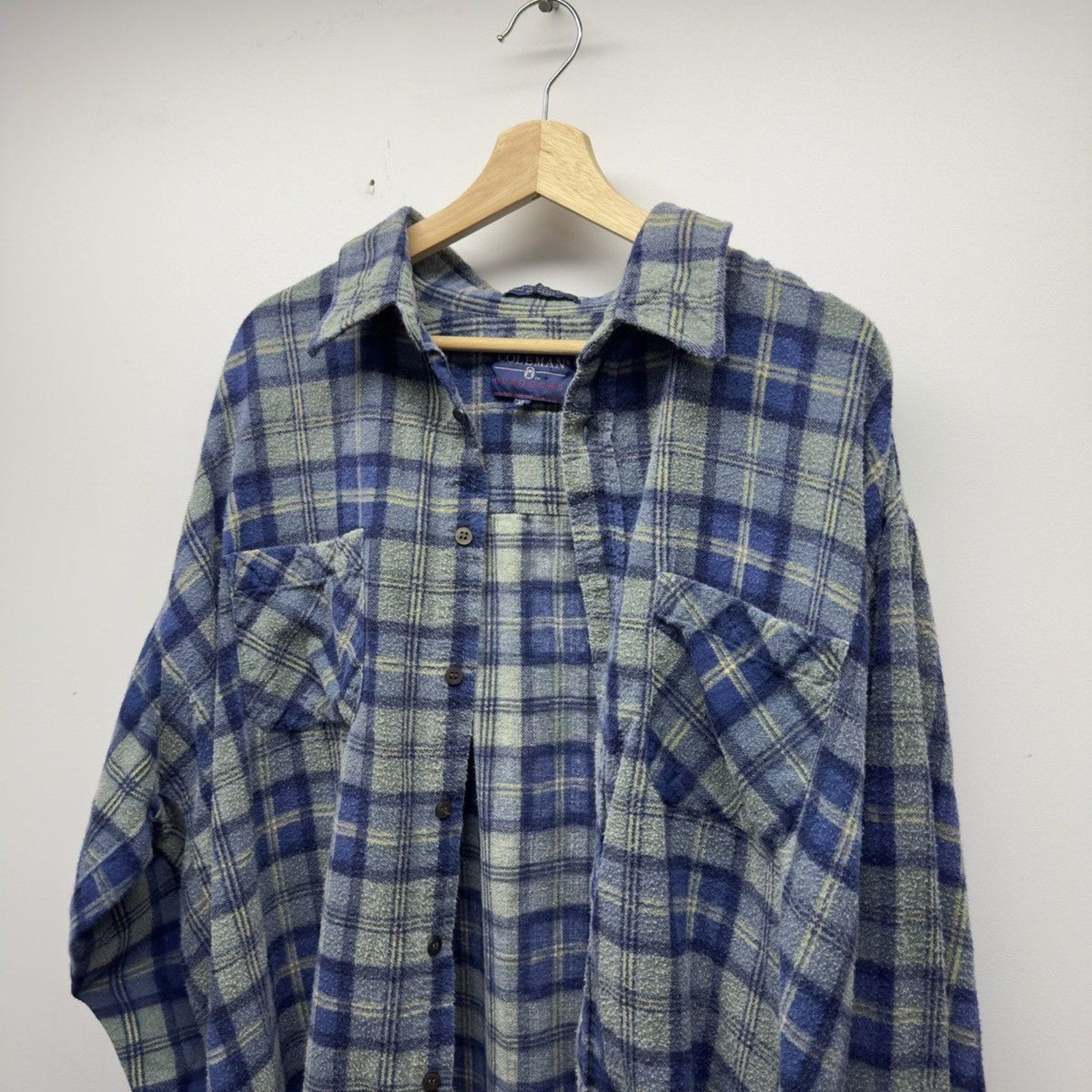 Vintage 1990s Faded Plaid Flannel Shirt