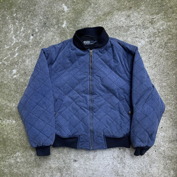 Chaqueta bomber azul marino acolchada de POLO RALPH LAUREN de los años 2000