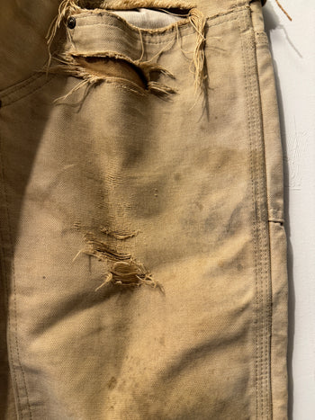 2000S THRASHED CARHARTT DOUBLE KNEE CARPENTER PANTS TAN