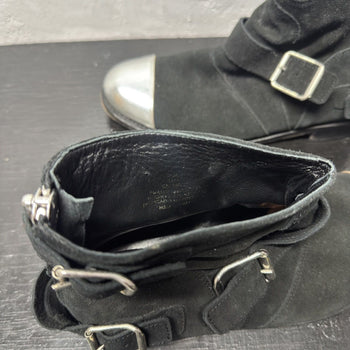 FW15 Balmain x H&M Silver Toe Buckle Boots