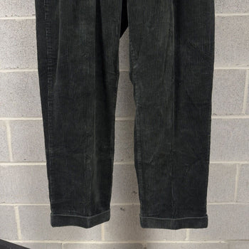 2001 Gap Dark Green Corduroy Baggy Pleated Wide Leg Pants