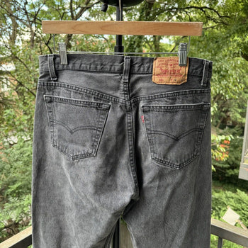 1990s Levi's 501 Jeans Faded Black Cropped USA