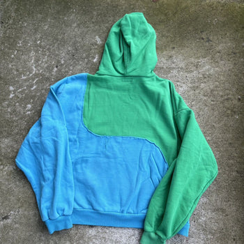ERL SWIRL HOODIE GREEN BLUE