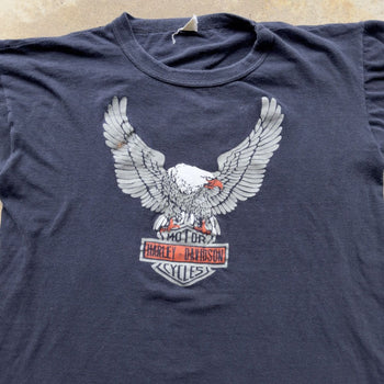 1970s HARLEY DAVIDSON EAGLE LOGO TEE COLUMBUS OHIO