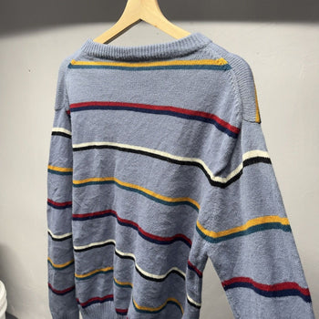 1990s Striped Knit Sweater ERD ERL Grunge Skater Chrome