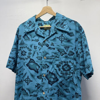 Vintage 1960s Ui Maikai Made in USA Hawaiian Shirt