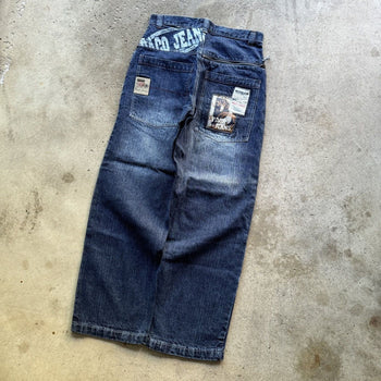 1990S/2000S Y2K PACO JEANS BAGGY PATCH DENIM SKATER JEANS