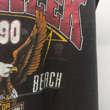 Vintage 1990 Harley Davidson Daytona Beach Bike Week Faded Tank Top