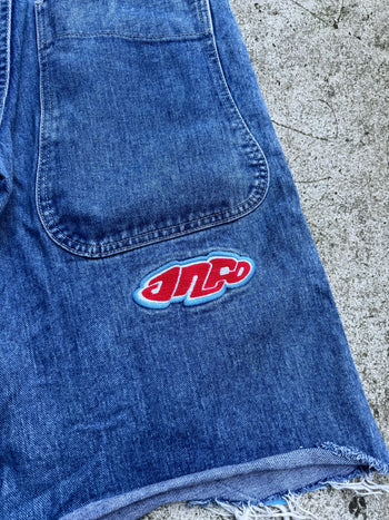 1990s JNCO JEANS HYPNOTIX SHORTS CUT THRASHED