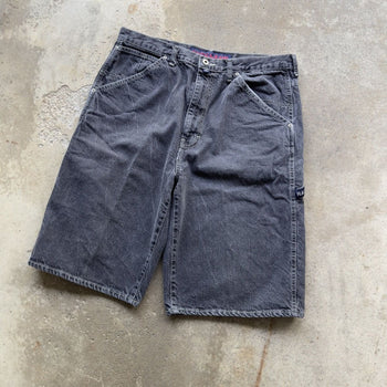 2000S NAUTICA BAGGY FADED BLACK DENIM JEAN SHORTS JORTS