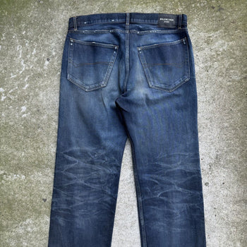 BALENCIAGA FW22 DIRTY BLUE WASH STRAIGHT FIT DENIM JEANS