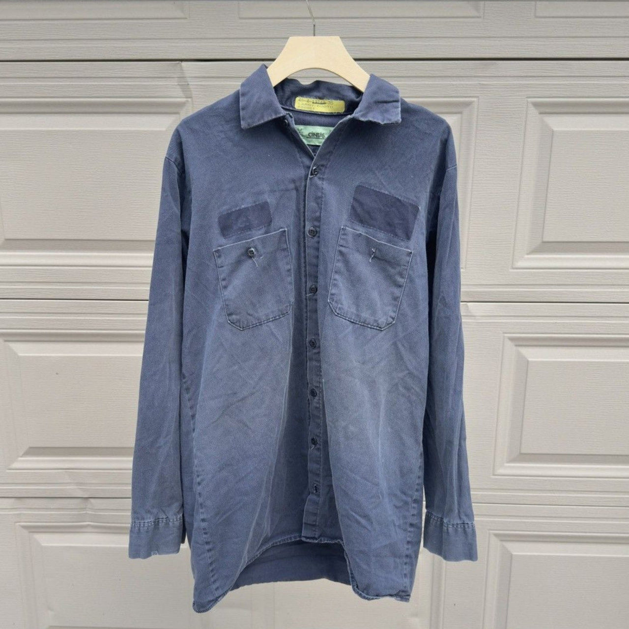 1980s/1990s Faded Thrashed Distressed Work Shirt